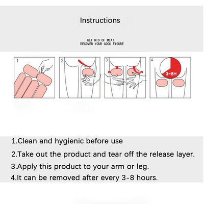 Autocollants de combustion des graisses en tissu non tissé pour perdre du poids et réduire la cellulite sur le corps ventre taille jambes cuisse 160*53mm