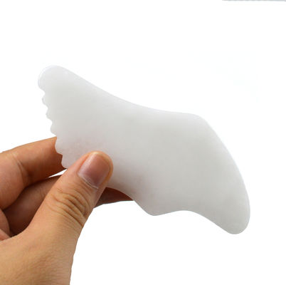 2024 Jade blanche pour le visage et le corps Jade Guasha Massager Board Gua Sha Stone Scraping Board 11,8cm*5cm*0,5cm pour le corps et le visage