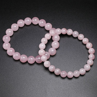 Feng Shui Rose Quartz Bracelet pour femmes Fabriqué à la main en pierre naturelle Chakra bijoux cadeau