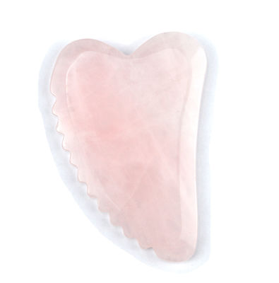 Tableau de massage du visage à la main en forme de rose de quartz