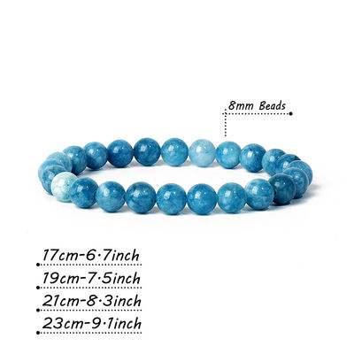 Bracelet de perles de jade naturel pour femmes Améthyste Cristal Quartz Aquamarin Émeraude Bijoux Agate Bracelet élastique pour hommes
