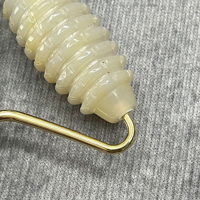 Logo du client 100% gris naturel Agate Roller Jadeite Crystal Beauty Container Massage Stick Équipement de soins de santé du visage