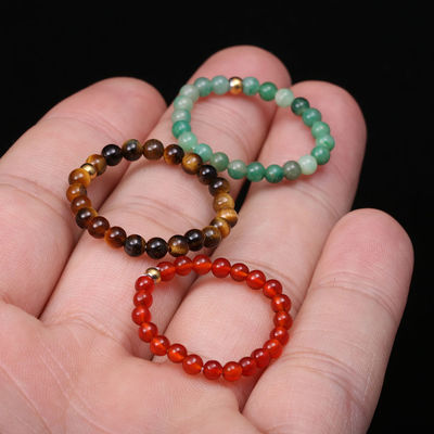 Autre énergie naturelle pierre de cristal 3 mm mini perles bagues pour femme Chakra guérison artisanale bijoux bohème bague de mariage cadeau