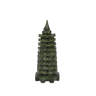 Sculpture exquise Saphir naturel Jade Wenchang Tour pour le mode de décoration Feng Shui n ° ABK-13