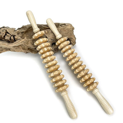L 44cm Anti-cellulite Massage à l'aide de rouleaux en bois pour la relaxation musculaire et le soulagement de la douleur