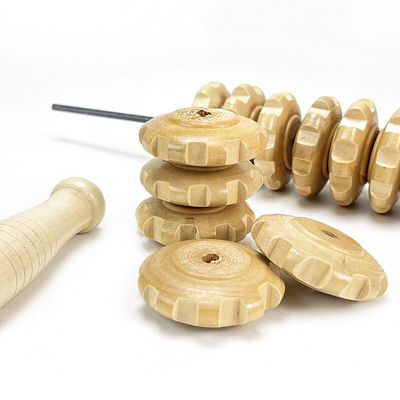 L 44cm Anti-cellulite Massage à l'aide de rouleaux en bois pour la relaxation musculaire et le soulagement de la douleur