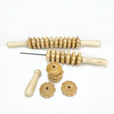 L 44cm Anti-cellulite Massage à l'aide de rouleaux en bois pour la relaxation musculaire et le soulagement de la douleur