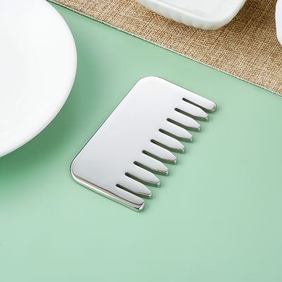 Cuillère de massage en acier inoxydable Gua Sha Crâne de massage en cuir chevelu Guasha Masseur de tête en pierre Salon de beauté avec logo personnalisé