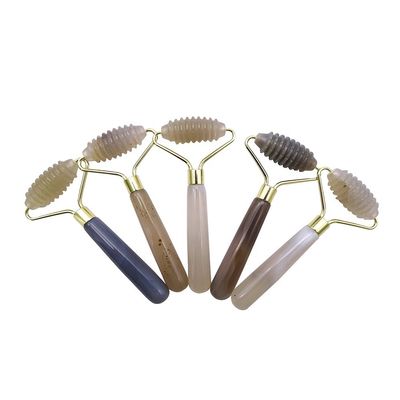 Marteau de massage grise agate rouleau de jade à tiges pour le massage facial naturel anti-âge thérapie sac oculaire outils de massage anti-âge