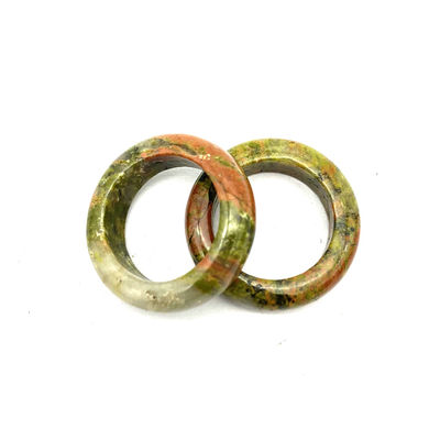 Décoration naturelle Jade Ring Gemstone Agate Vert Aventurine Turquoise Topaz Jade Portable Anneaux etc Thème Feng Shui