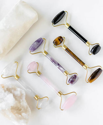 Rouleau de gua sha Améthyste rouleaux faciaux rouleaux de jade rouleau de guasha pour beauté masseur facial