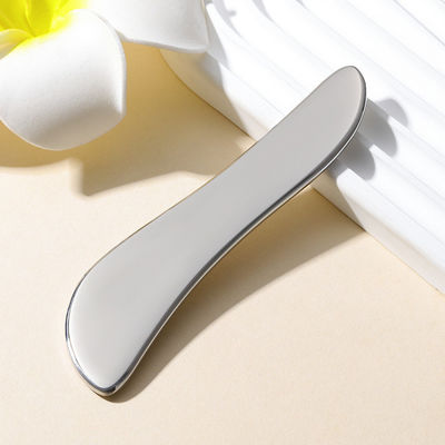 Plaque en acier inoxydable Gua Sha 304 en métal en forme de S Massage du visage et du corps Argent 205*47*4,5 mm