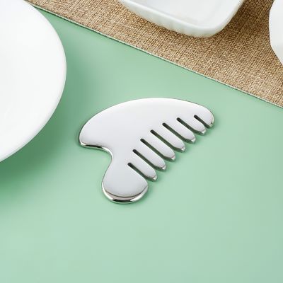 Masseur de tête en acier inoxydable Gua Sha Stone pour les outils de massage corporel et le salon de beauté de la santé des cheveux