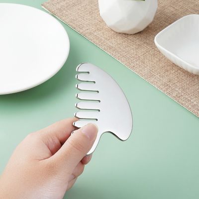 Masseur de tête en acier inoxydable Gua Sha Stone pour les outils de massage corporel et le salon de beauté de la santé des cheveux