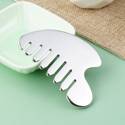 Masseur de tête en acier inoxydable Gua Sha Stone pour les outils de massage corporel et le salon de beauté de la santé des cheveux