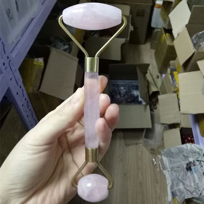 Ruloir anti-âge pour le visage et ensemble de Guasha réel 100% Ruloir de jade pour le massage du visage réduit les rides Ruloir de quartz rose pour le massage du corps