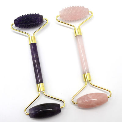 Massage du visage et du corps Outil de beauté Guasha Produit tendance 2024 Améthyste naturel Jade Roller Facial Masseur Gua Sha