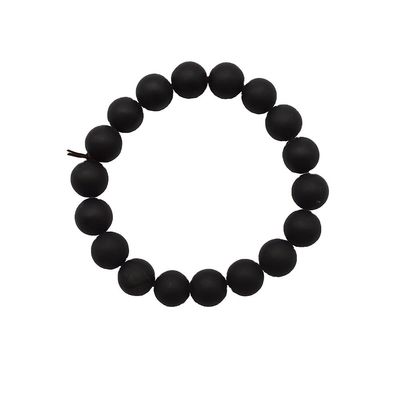 Art Collectible Natural 10mm Black Bian Perles de pierre Bracelets pour hommes et femmes