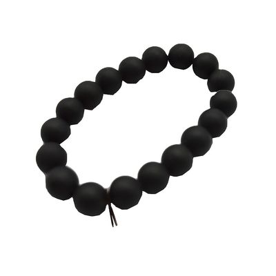 Art Collectible Natural 10mm Black Bian Perles de pierre Bracelets pour hommes et femmes