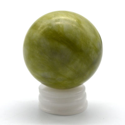 abk-116 Boules de massage à la main Pierre de massage en jade naturel Outils de massage à la main Exercice à la balle Thérapie à l'exercice Emprise