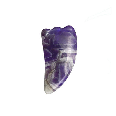 9.5*5.5cm pierre naturelle Gua Sha Outil Rose Quartz / Améthyste / Jade Blanc Outil de massage pour le massage du corps