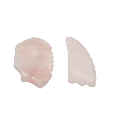 9.5*5.5cm pierre naturelle Gua Sha Outil Rose Quartz / Améthyste / Jade Blanc Outil de massage pour le massage du corps