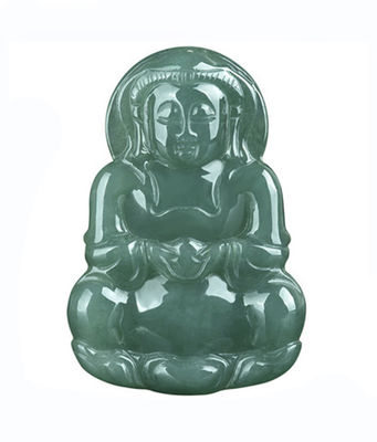 Pendant de jade naturel Guanyin Pendant vert émeraude de jade charmes collier amulettes pour les bijoux d'hommes et de femmes élégant et élégant