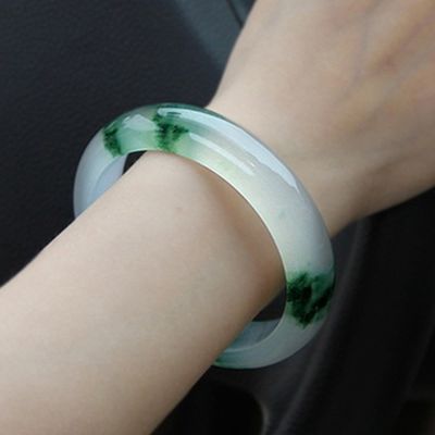 OEM/ODM Acceptable Décoration de bijoux Jade naturel Ice Jade Bracelet Émeraude Verte Femmes Jade Crystal Stone Bracelet