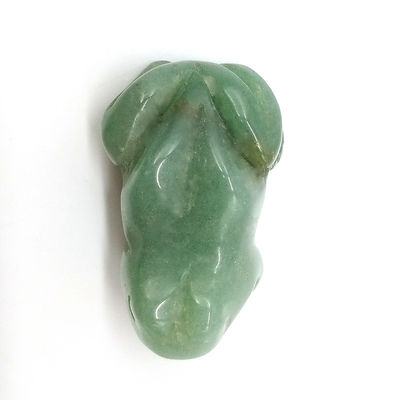 Technique sculptée à la main, grenouille aventurine verte, statue en pierre de guérison de 1,5 pouce pour la décoration de la pièce et l'affichage en cristaux de guérison