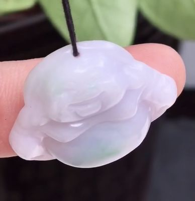 Verte Portable Naturel Birmanie Pourpre Jade Taillée Jade Riant Bouddha Pendentif Pour Les Femmes Et Les Enfants Couleur Naturelle
