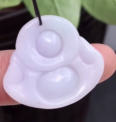 Verte Portable Naturel Birmanie Pourpre Jade Taillée Jade Riant Bouddha Pendentif Pour Les Femmes Et Les Enfants Couleur Naturelle