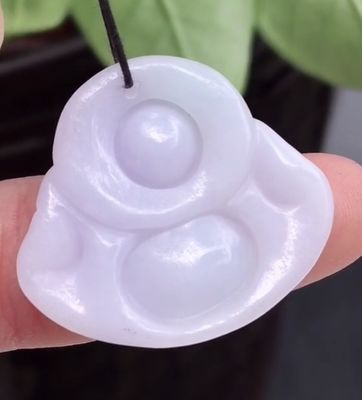 Verte Portable Naturel Birmanie Pourpre Jade Taillée Jade Riant Bouddha Pendentif Pour Les Femmes Et Les Enfants Couleur Naturelle