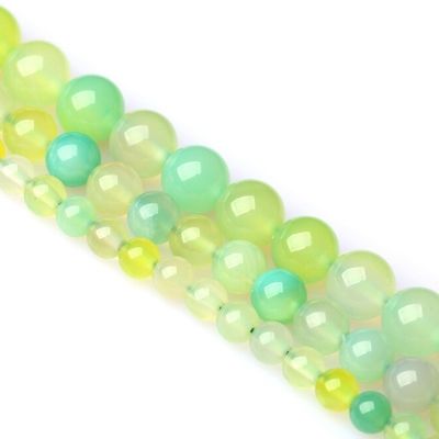 Caractéristique régionale 4 mm/6 mm/8 mm/10 mm/12 mm Perles de jade de pierre précieuse sculptées rondes pour la fabrication de bijoux