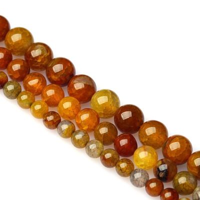 Caractéristique régionale 4 mm/6 mm/8 mm/10 mm/12 mm Perles de jade de pierre précieuse sculptées rondes pour la fabrication de bijoux