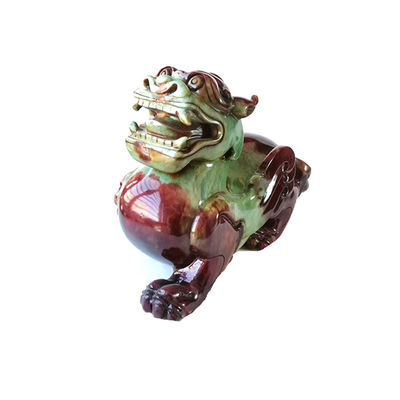 Statue de Pixiu sculptée en jade naturel, parfaite pour décorer votre maison.