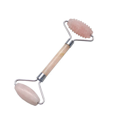 Rouleau de massage facial portable au quartz rose Gua Sha L'outil ultime pour les amateurs de pierres naturelles