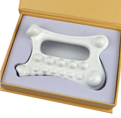 Logo personnalisé Disponibled Produit de beauté coréen Visage Peau Tête Scalpe Main Pieds Outil de soins de santé en céramique Massageur Guasha