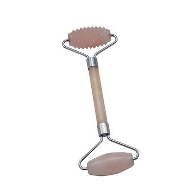 Rouleau de massage facial portable au quartz rose Gua Sha L'outil ultime pour les amateurs de pierres naturelles