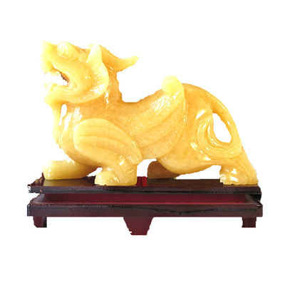 Vente à chaud de pierre précieuse sculpture de topaze Pixiu statue de jade de caractéristique régionale