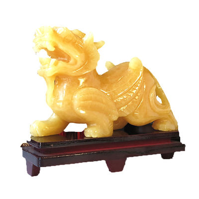 Vente à chaud de pierre précieuse sculpture de topaze Pixiu statue de jade de caractéristique régionale