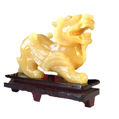 Vente à chaud de pierre précieuse sculpture de topaze Pixiu statue de jade de caractéristique régionale