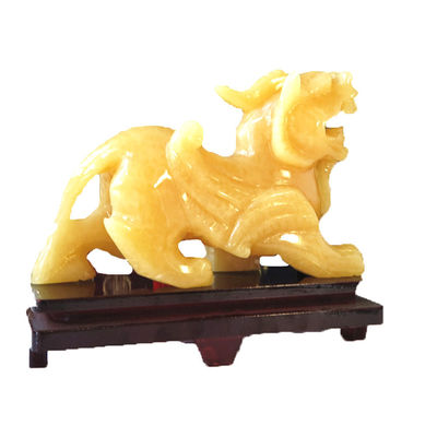 Vente à chaud de pierre précieuse sculpture de topaze Pixiu statue de jade de caractéristique régionale
