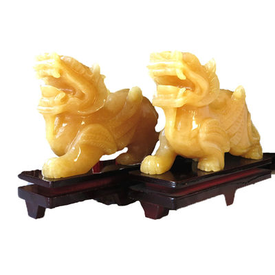 Vente à chaud de pierre précieuse sculpture de topaze Pixiu statue de jade de caractéristique régionale