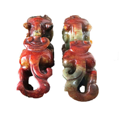 Statue verte de pixiu pour la maison 20 cm pierre précieuse gravure de feng shui figurine sculptée décoration de la maison amour