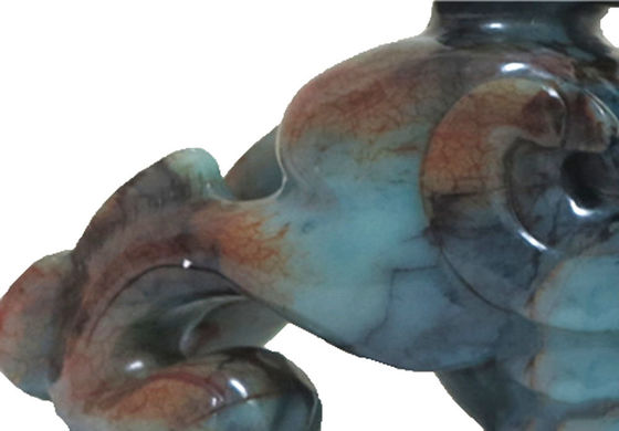 Statue verte de pixiu pour la maison 20 cm pierre précieuse gravure de feng shui figurine sculptée décoration de la maison amour