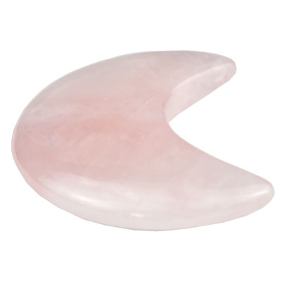 2024 Rose Quartz Mini Gua Sha Pierre Croissant Forme Guasha pierre Antique style d'imitation Convient pour le massage du visage