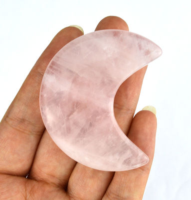 2024 Rose Quartz Mini Gua Sha Pierre Croissant Forme Guasha pierre Antique style d'imitation Convient pour le massage du visage