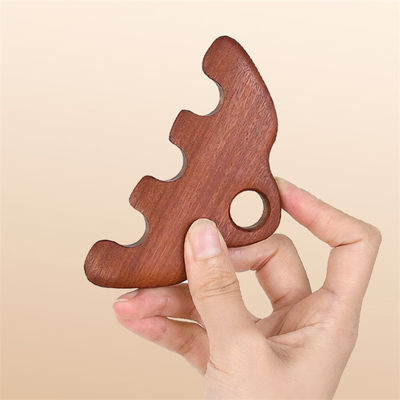 11.7*5.8cm Peigne de massage de soins du cuir chevelu en bois corps Acupoint Appuyez sur l'outil de massage Meridien Dredge Gua Sha Brosse de massage