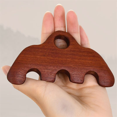 11.7*5.8cm Peigne de massage de soins du cuir chevelu en bois corps Acupoint Appuyez sur l'outil de massage Meridien Dredge Gua Sha Brosse de massage