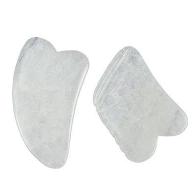2024 Horn Shape Clear Quartz Gua Sha Scraping Massage Board L'équipement de massage corporel incontournable pour la santé et le bien-être
